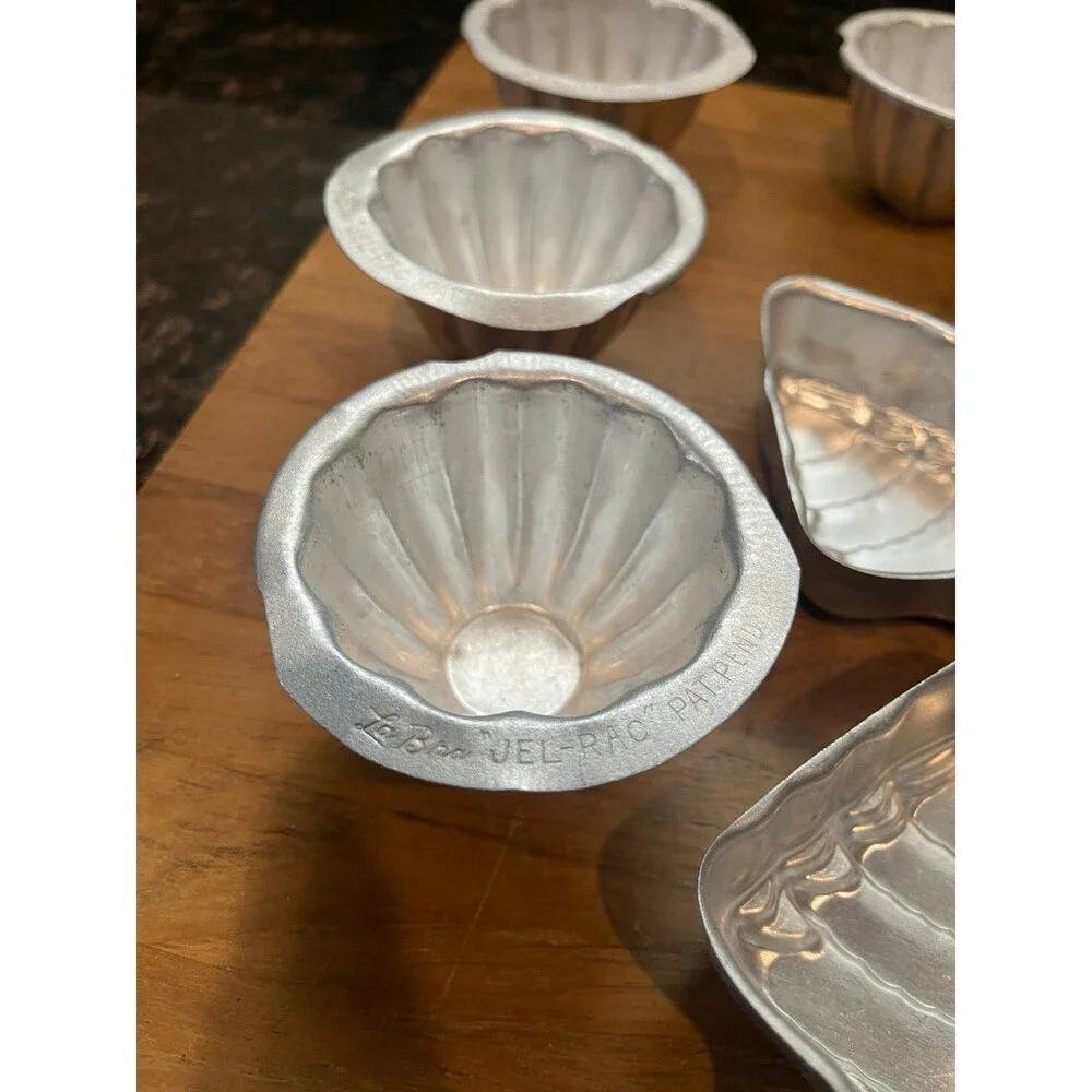 Vintage aluminum jello mold set